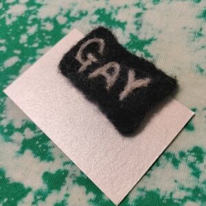 GAY Wool Felt Pin